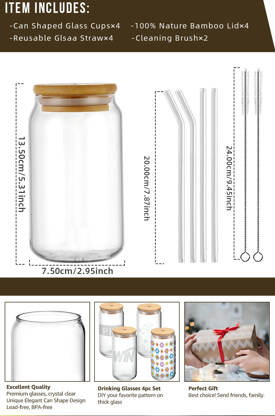 Glass cup set