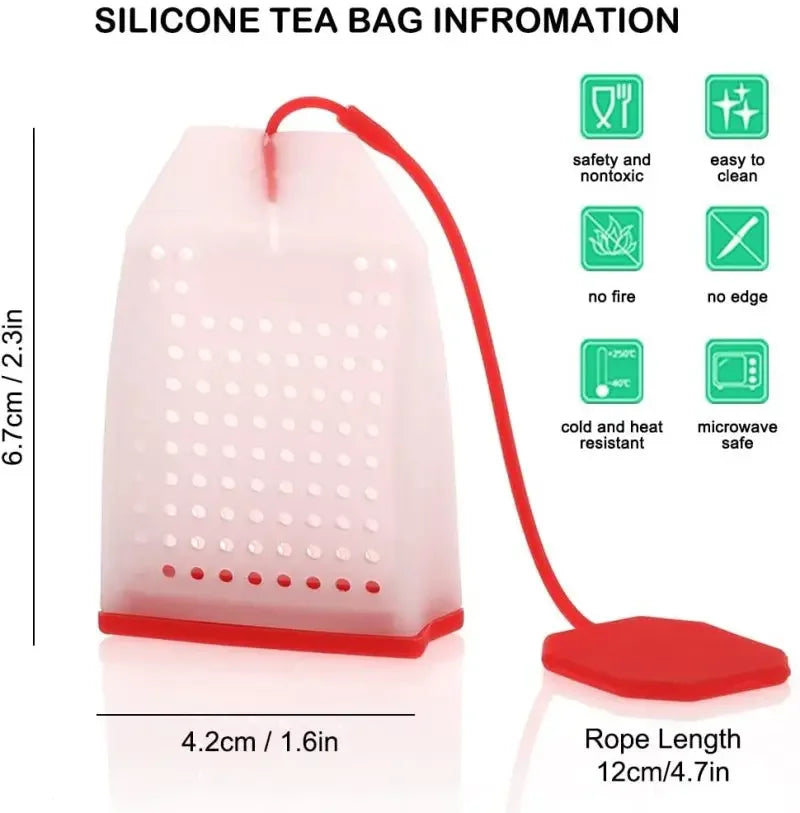 Teebeutel aus lebensmittelechtem Silikon