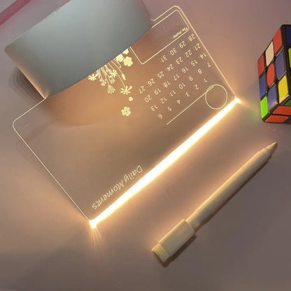 3D Night Light DIY Writing