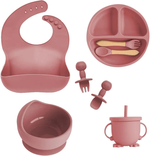 Childrens silicone dish set